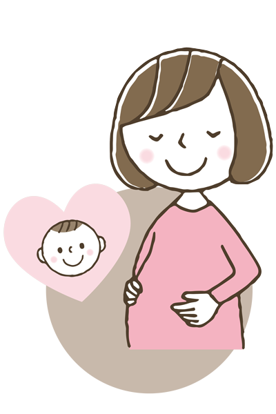 妊婦さんと赤ちゃん